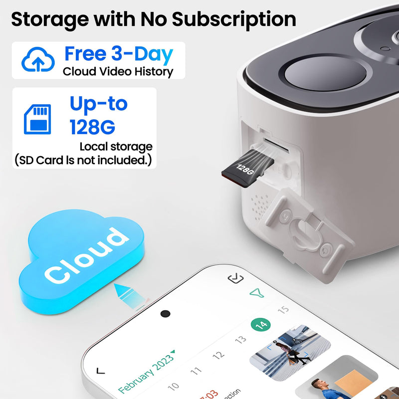 2025 Upgraded 2K Security Cameras Wireless Outdoor with Solar Panels, Free Cloud Storage, AI Motion Detection Spotlight Siren Alarm Outdoor Camera Wireless, 2-Way Talk, IP66 Waterproof White-Camera with Solar Panel
