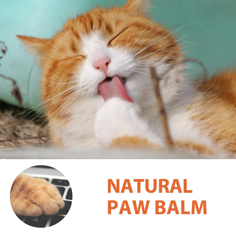 MCstars Natural Lick Safe Pet Paw Cream for Dogs & Cats, Oat Protein Aloe Vitamin E, Heal Dry Cracked Paws & Nose, All-Season Paw Protector, Non-Irritating Quick Absorb Pet Skin Care (2oz/60g) Paw Cream 60g-Orange