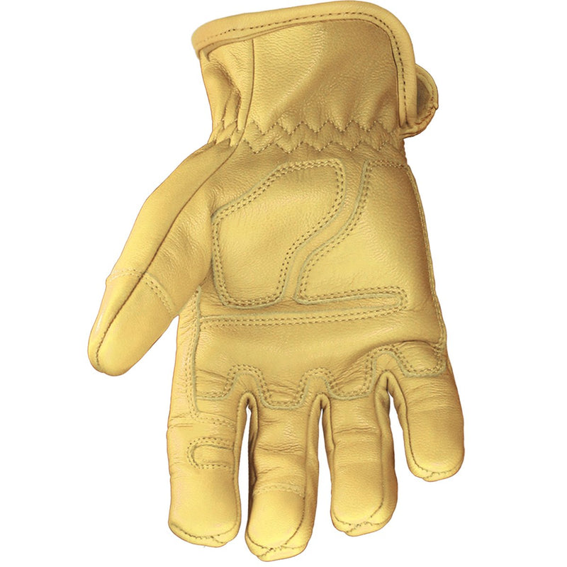 Youngstown Glove Ground Double Layered Leather Work Gloves For Men - Arc Rated, Puncture Resistant - Tan, Large