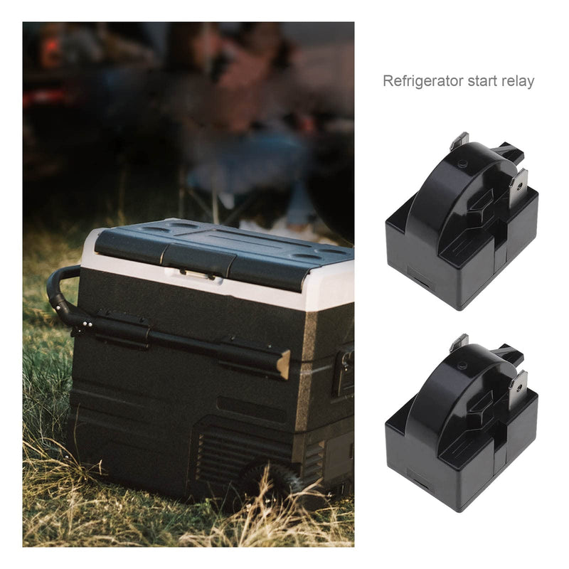 SING F LTD 2X 15 Ohm Refrigerator Start Relay 2 Pin PTC Freezer Compressor Resistor for Mini Fridges Compact Fridges Freezers Wine Fridges with 1/2HP 375W Thermal Overload Protector