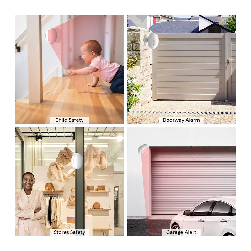 Wireless Motion Sensor Door Chime: Business Entry Doorbell Indoor Motion Detector Buzzer (500Ft Range, 32 Tunes, 5 Level Volume) Store Entrance Alert Bell Bed Alarm for Elderly Dementia Patients 1 Receiver +1 Sensors