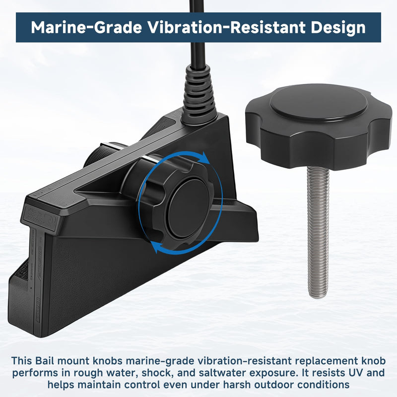 for Black Anodized Aluminum Replacement Knob Compatible with Garmin LiveScope Plus LVS34 Tilt Knob with Stainless Steel Hardware Suitable for Perspective Mount