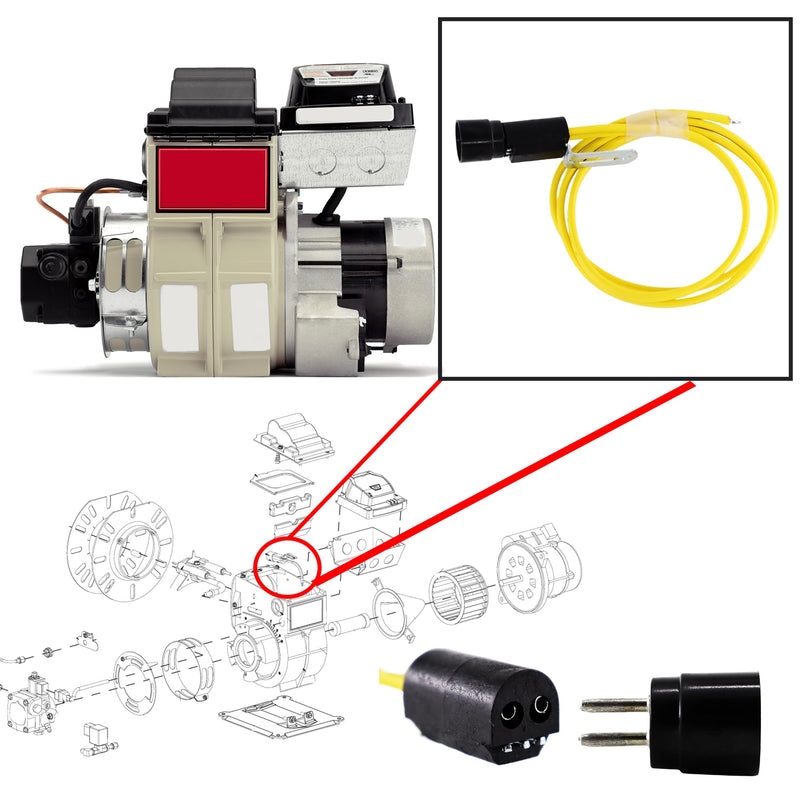 Replacement 30" Temperature measuring line Wire Lead Set Cadmium sulfide flame detector Cad Cell kit 7006U 7135U C554A1687 fits Beckett AF/G, NX, SR, SF/Honeywell120320、124607 、130367