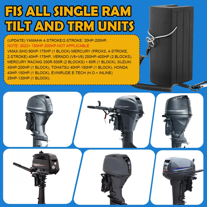 2025 New Upgrated Boat Transom Saver, Outboard Motor Support, Single Ram Wedge, Boat Accessories,Equipped with a Slip Rope and Reducing Potential Damage Caused by Road Vibrations and Bumps