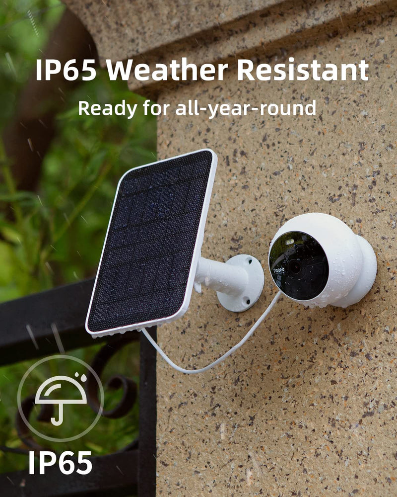 Noorio 3W Portable Solar Panel for Security Camera Outdoor Wireless (Compatible with B200 Series) - Solar Battery Camera Charger with 10ft Cable, Not for CD200/CF200 Cameras