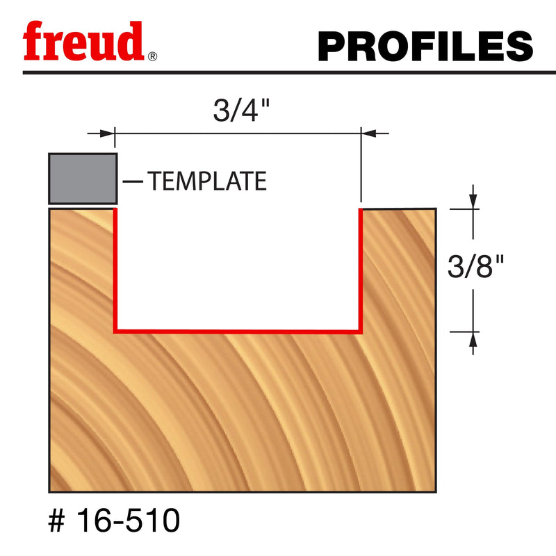 Freud 16-510: 3/4" (dia.) Mortising Bit with 1/4" shank, 2-3/32" overall length
