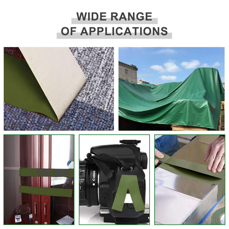 WELSTIK Professional Grade Army Green Tape Duct Tape, Waterproof Duct Cloth Fabric,Duct Tape for Photographers,Repairs, DIY, Crafts, Indoor Outdoor Use,2 Inch X 45 Yards, Olive Green 2"X45yard