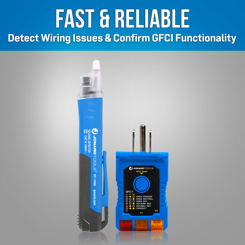 TK-502 Non-Contact Voltage & GFCI Receptacle Test Kit - Quick Wiring Check and Voltage Detection