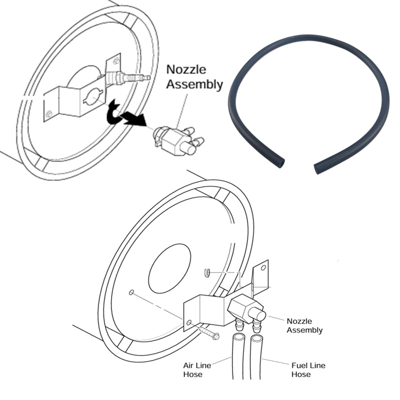 Replacement Heater burner Fuel Line Tube Air Line M50814-03 21" X 0.250 ID Fits Reddy Desa Kerosene Heaters(2pack)