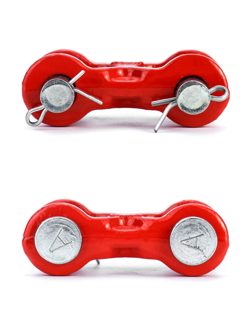 QWORK 3/8 Inches Twin Clevis Safety Chain Repair Links, 2 Pack Trailer Tie Down Links, Industrial Grade Heavy Duty Material - 6,600 LBS. Capacity 6600lbs