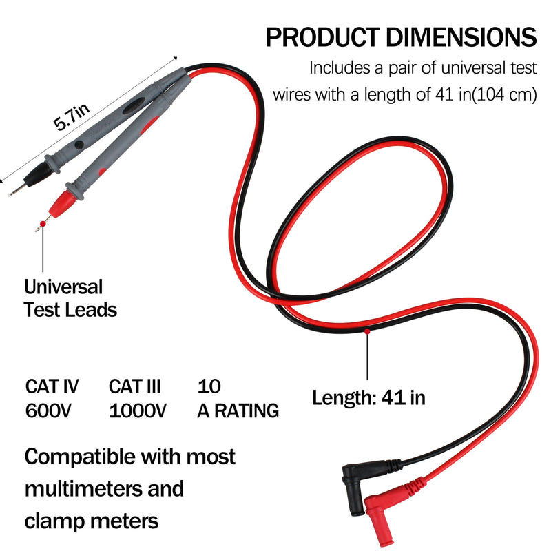 FLUTL75 Test Lead Set Fits for Multimeter Test Leads,with Removable Lantern Tips and Probe Tips