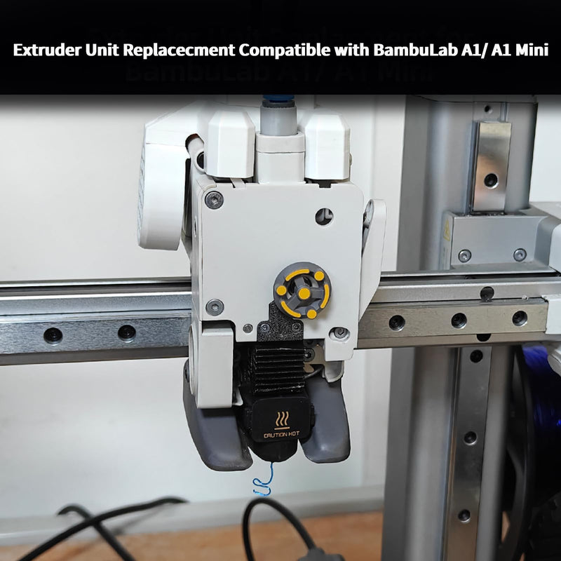 Extruder Unit Replacment Compatible with BambuLab A1/ A1 Mini: Tool-Head Hotend Extrusion Assembly with Hardened Steel Gears Filament Cutter Motor Eddy Sensor 3D Printer Accessories