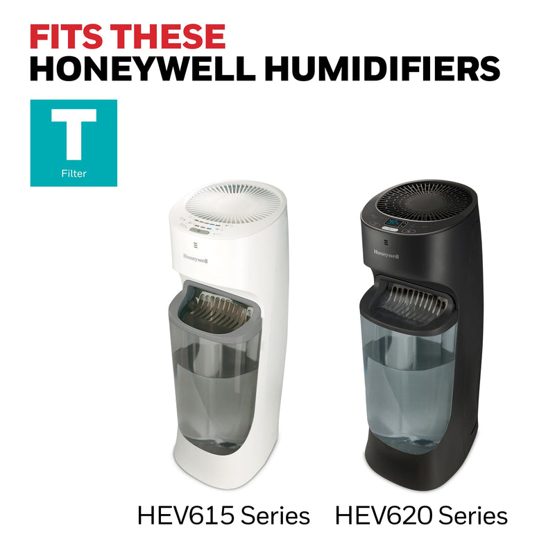 Honeywell HFT600 Replacement Wicking Filter T, Humidifier Filters Replacement, 3 Count 3 Count (Pack of 1) T Filter