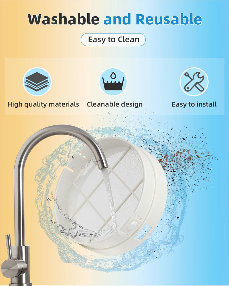 Washable Hose Pre-Filter for Portable Air Conditioner, 5’’ Diamiter 1 Pack White