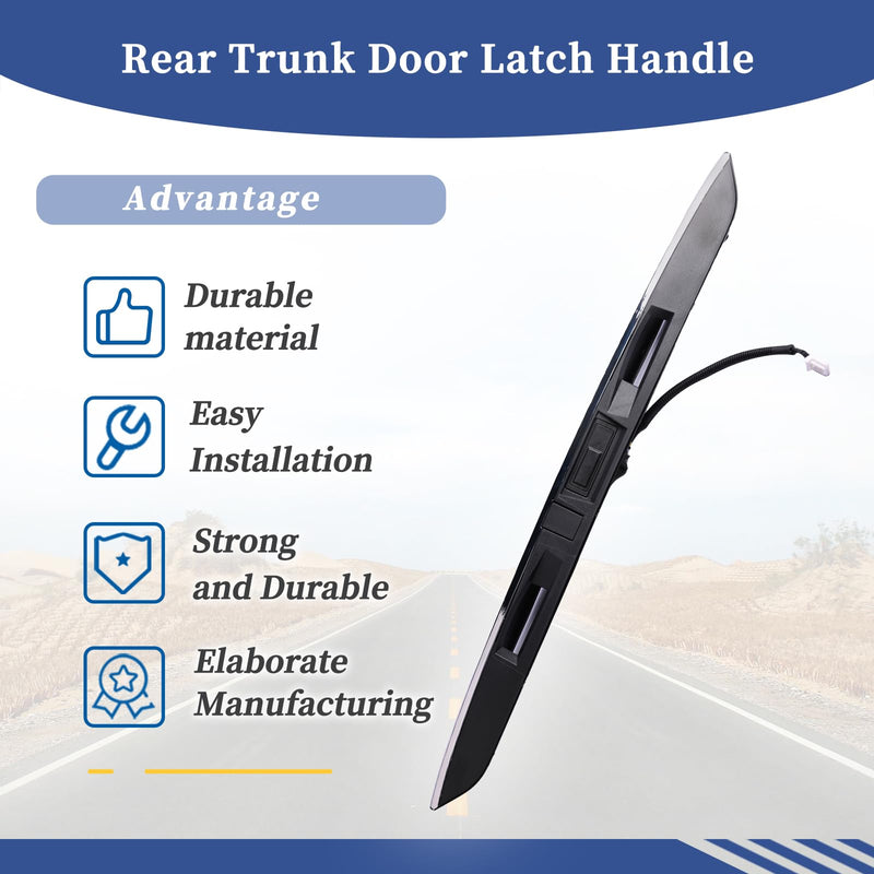 Rear Trunk Door Latch Handle Without Camera 90810-9PG0A 908109PG0A Compatible with Nissan Pathfinder 2013 2014 2015 2016 2017 2018 2019 Tailgate Liftgate Handle - Chrome