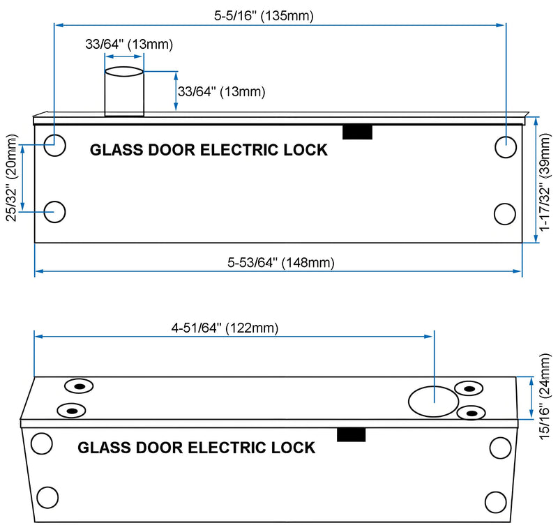 UHPPOTE Faile Safe Sturdiness Electric Bolt Plug Lock W/Feedback Signal for Narrow Door