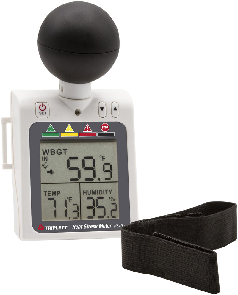 Triplett HS10 Indoor/Outdoor Heat Stress WBGT (Wet Bulb Globe Temperature) Meter - Humidity, Temperature, Heat Index HS10 Heat Stress Meter