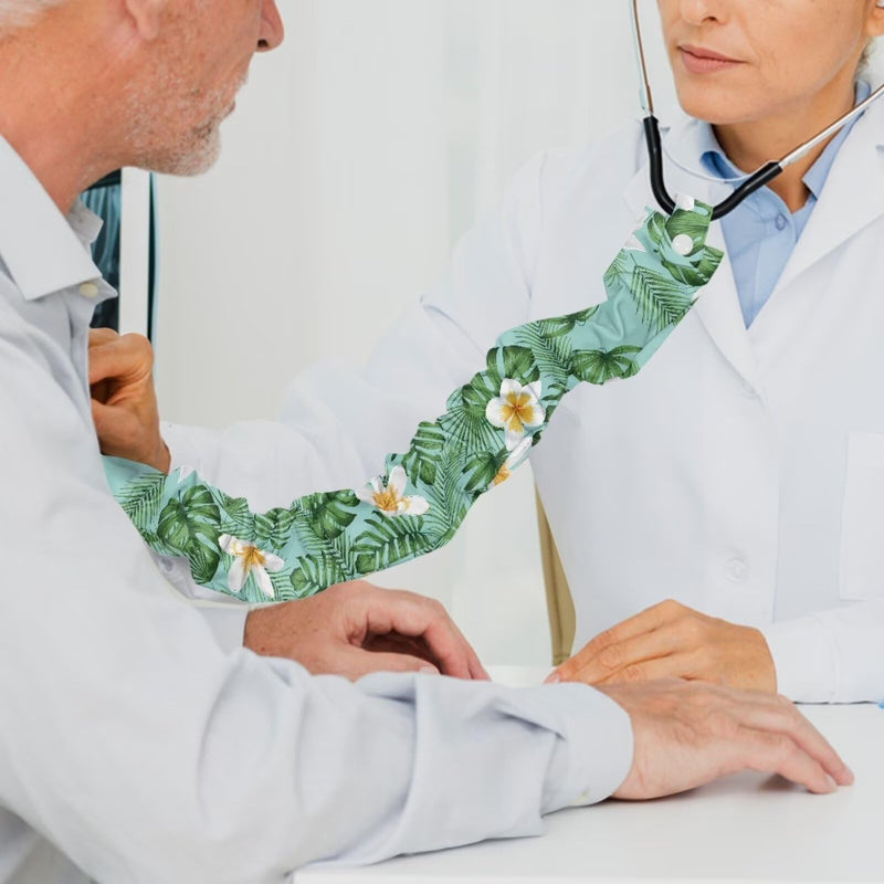 Floral Tropic Palm Leaves Stethoscope Cover Sleeve for Nurse Doctor Stethoscope Accessories 1 Piece Dog Paws Print Stethoscope Sleeve Universal Green Floral Tropic Palm Leaves 1 Pack