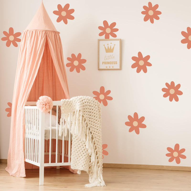 Large Daisy Flowers Boho Wall Stencils for Painting Large Pattern on Wall, Concrete for Patio, Reusable Template for Nursery, Kids Bedroom Livingroom Home Scandinavian Painting Wall Décor