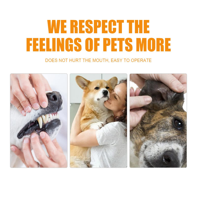 Pet Dental Fingers Wipes, Dog Teeth Cleaning Finger Cots,50 Wipes Oral Wipes Pads for Dogs and Cats - Optimize Oral Health Reduces Plaque, Freshens Breath - PawsPlanet Australia