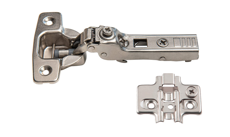 Soft Close Cabinet Hinge Set. 10 Frameless Half Overlay Cabinet Hinges for Kitchen Cabinets with Adjustable Closing Speeds.