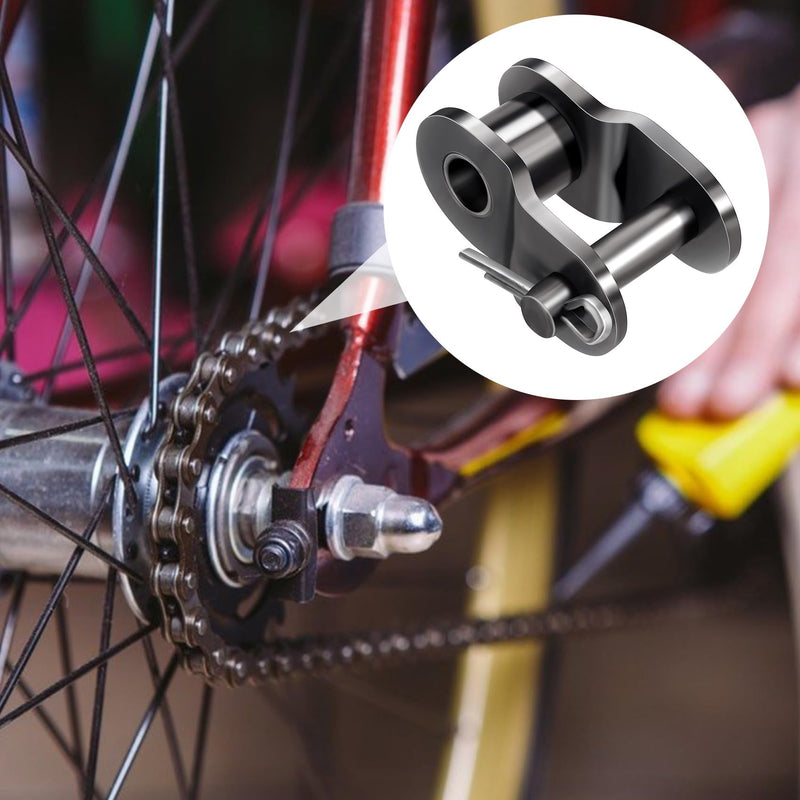 PAGOW 8pcs #40 Roller Chain Offset Link, Carbon Steel Crank Link, Standard Chain End Connector Split Links for 08A Chain