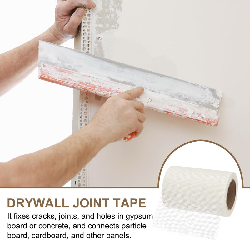 PATIKIL Drywall Repair Mesh Tape, 8 inch x 82 ft Fiberglass Repair Patch Self-Adhesive Dry Wall Joint Tape 10 Mesh Wall Hole Crack and Seam Patch, White 8 inch x 82 Feet