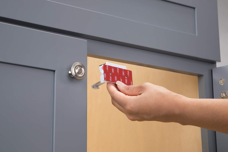 Safety 1st Adhesive Cabinet 8 Piece Latch, White 8 Count (Pack of 1)