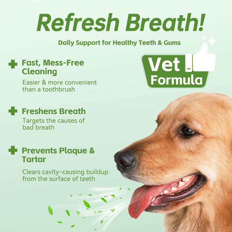 Teeth Cleaning for Dogs & Cats - Dental Care Finger Wipes to Remove Bad Breath - Dog Tooth Brushing Kit - Cat Toothbrush Plaque and Tartar Remover - 50 Count - PawsPlanet Australia