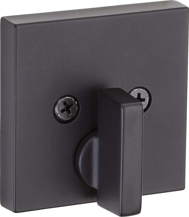Kwikset Downtown Deadbolt Lock, Matte Black Square Exterior Keyed Front Entry Door, Pick Resistant SmartKey Rekey Security, Single Cylinder Dead Bolt, with Microban Protection 0.5" x 2.63" x 2.63" - NewNest Australia