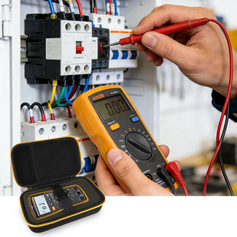 Hard Multimeter Case for Fluke 117/115/116/114/113/177/178/179/233 Digital Multimeter, Compatiable with Fluke 101/106/107/ F15B+F17B+F18B+, Portable Protective Storage Box(Case Only)