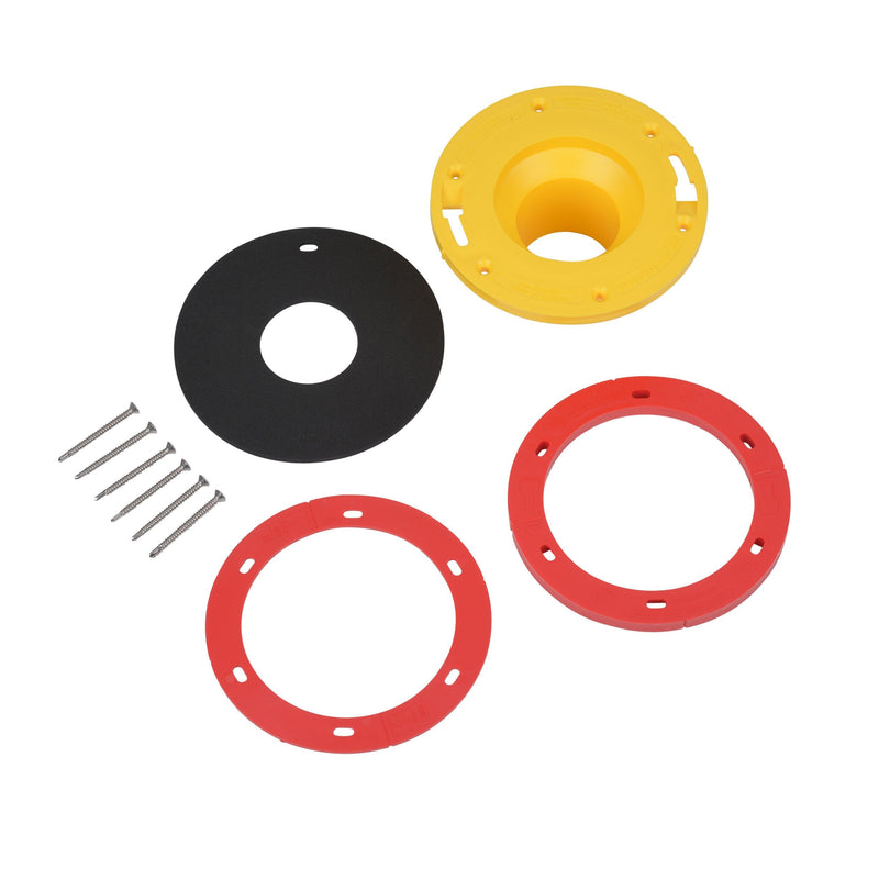 Oatey 43403 Set-Rite Toilet Flange Extension Kit, 1/2"-5/8", Red, Yellow 1/2" - 5/8", Extender Kit