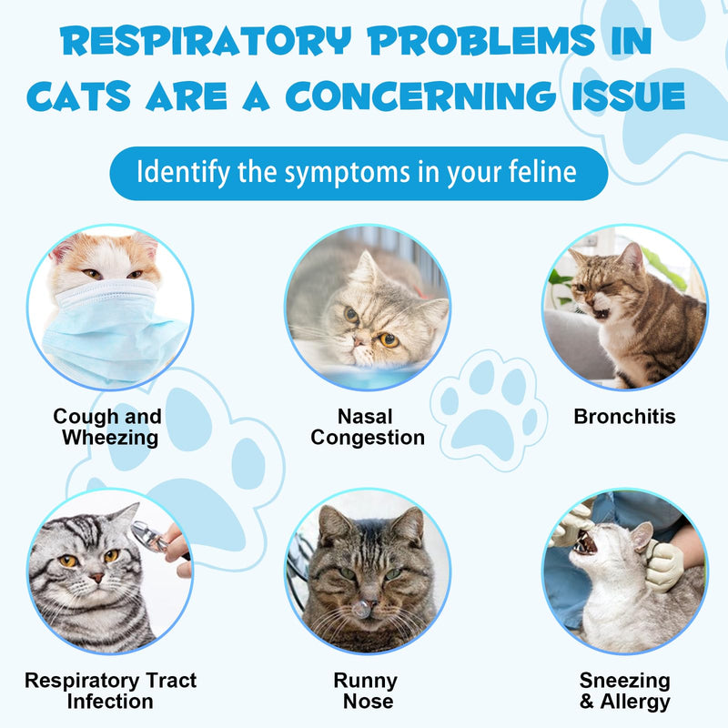 Kennel Cough for Cats, Kennel Cough Herbal Drops, Cats Cough Reliel Liquid Drop for Cats Allergy Relief, Soothes Cats Cough, Pet Health Supplies for Cat Cough Care, Chicken Flavor - 1 Pack / 2 Fl oz - PawsPlanet Australia