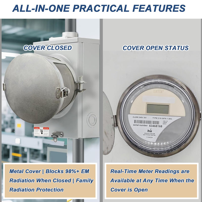Faraday Cage for Smart Meter Cover E m f Blocker for Home Electric Smart Meter Shield from 304 Stainless Steel