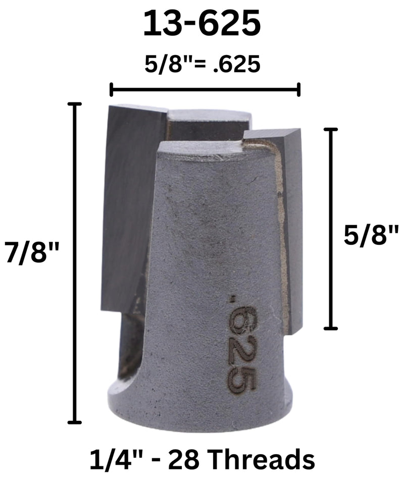 Whiteside 13-625 Screw Type Helix Mortise Router Bit: 5/8 Inch Cutting Diameter, 5/8 Inch Cutting Length, Downshear Cutter Only