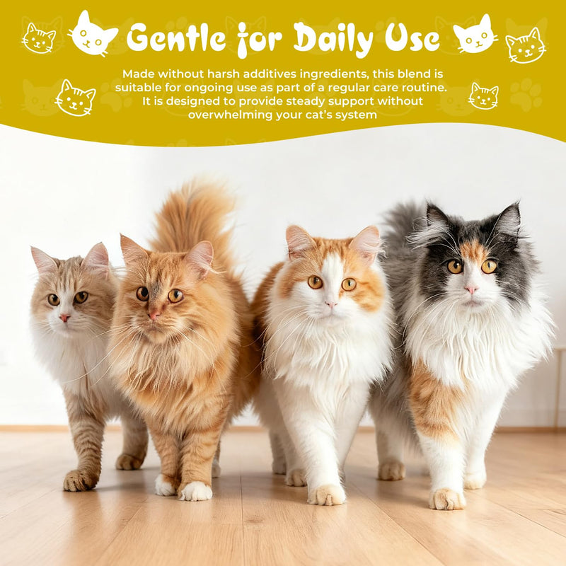 Mange Treatment Cats, Cat Mange & Itchy Skin Relief, Natural Gentle Supplement for Dry Skin, Itchy Skin, Dandruff & Coat Support