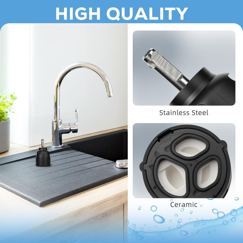 1255 Replacement Cartridge for Moen Kitchen Faucet Parts Single Handle Cartridge Leak Proof Design for Duralast, Stainless Steel Lever