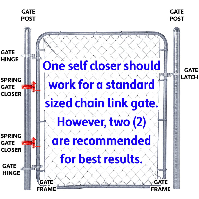 1-7/8" (2") x 1-3/8" Durable Chain Link Spring Loaded Gate Closer. 1-7/8" x 1-3/8" Each