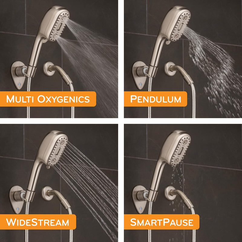 Oxygenics Voyage RV 4-Setting Brushed Nickel Handheld Shower Head