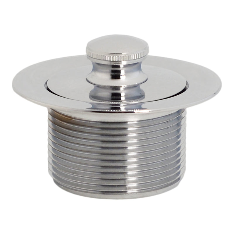 Westbrass Y594244CP White Tubular Twist & Close Bath Waste and Overflow Assembly, Polished Chrome 1 Pack