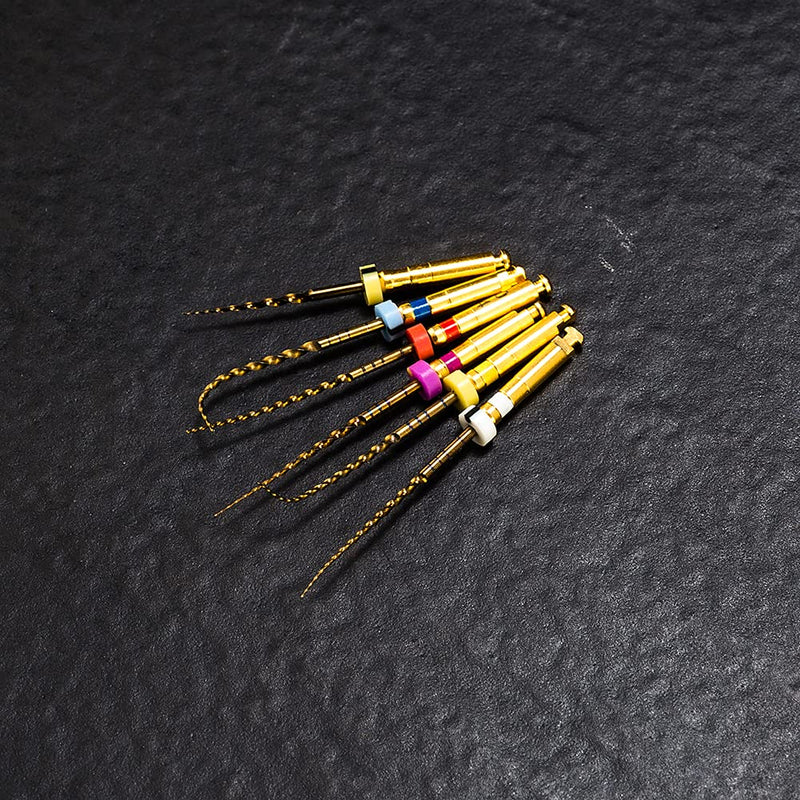 SNAWOP Dentel Endo Files X-Pro Gold Taper Controlled Memory Niti Rotary Engine Files for Endodontic Root Canal Treatmet (Assorted 25MM) Assorted 25MM