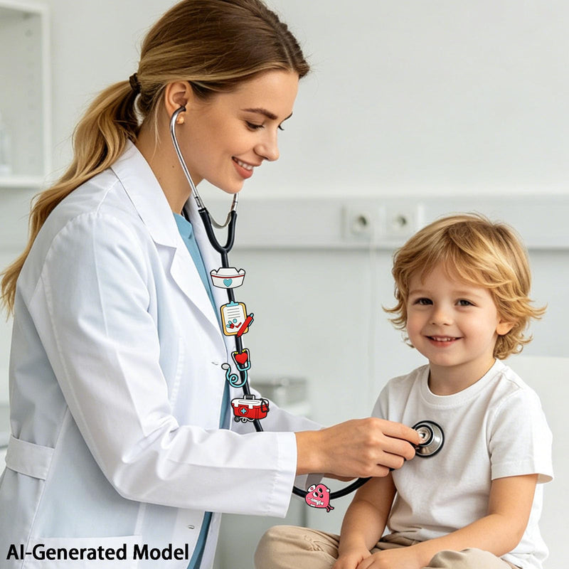 30 Pcs PVC Material Cartoon Medical Elements Stethoscope Charms | Stethoscope Accessories for Nurse Medical Worker Can Also Be Used for Decorating Pen Caps and Blood Pressure Monitors