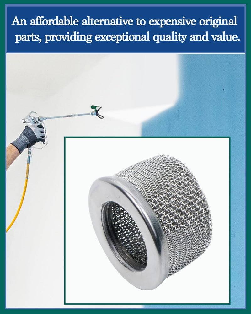 Inlet Strainer, Compatible with Graco Part Numbers 181072, 189920, 15V573 and Models 795, 1095, 1595, 3900, 5900, 5000 Airless Paint Sprayers Replacement Accessories 181072 Inlet Strainer silver