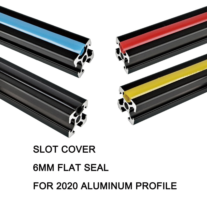 10Meters T Slot Aluminum Profile Flat Seal Slot Cover,Dust Protection Soft Cover Seal Strip for 2020 Series/1010 Series 6mm Slot Aluminum Extrustion Profile 10 meters/ 394 inch blue 1