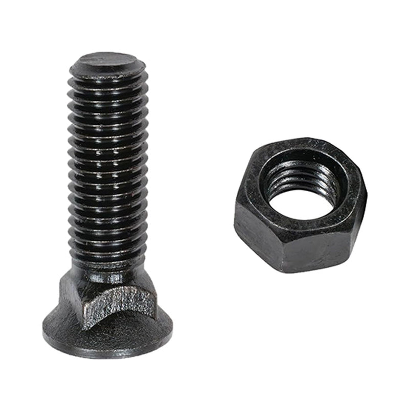 (3 Pack) Blades Cutting Edge Plow Bolts & Nuts 5/8"-11 x 2-1/4" Snow Plow Blade Grader Blade Loader Blade for Snow Plow Construction Machinery Black