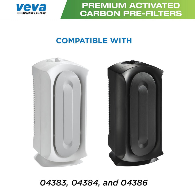 VEVA Pre-Filter Replacement Compatible with Hamilton Beach 04383, 04384, 04386 Air Purifier - 6 Pack - Smoke and Odor Eliminator Carbon Filters 6 Pre-Filters
