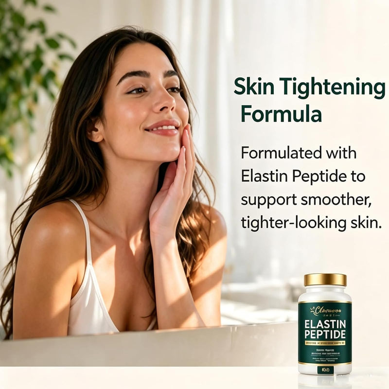 Elastin Peptides, Elastin Peptide Skin Tightening Formula, Marine Protein Complex, Daily Nutritional Support For Skin (1 Set, One) 1 Set 1 Fl Oz (Pack of 1)