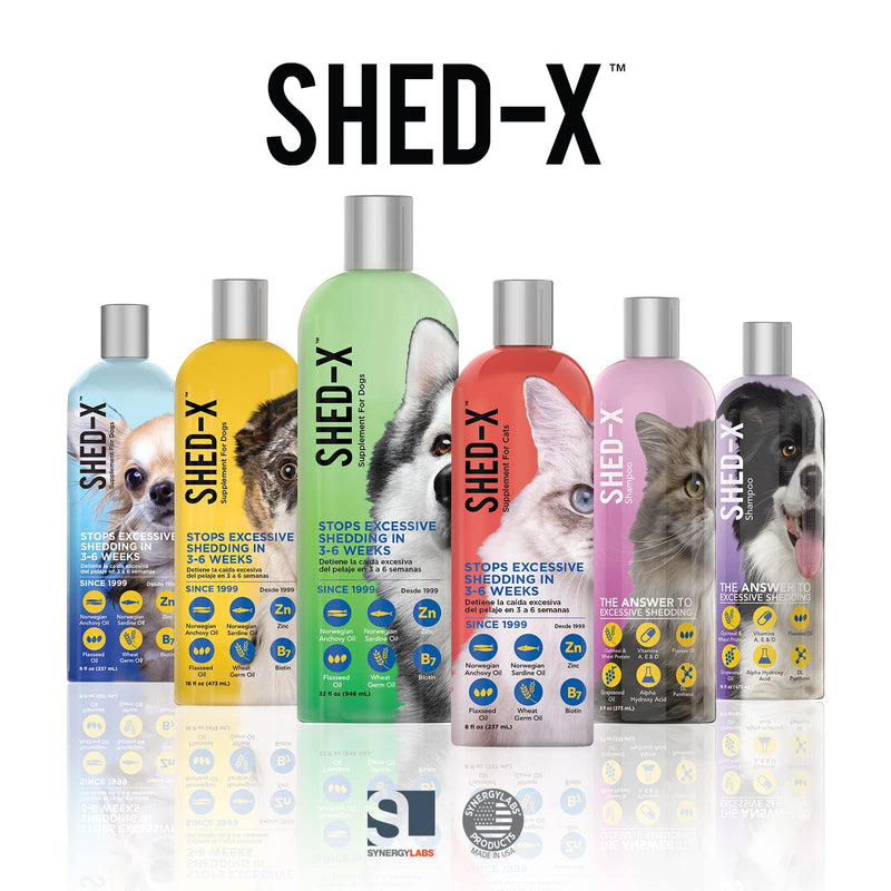 Shed-X Liquid Daily Supplement for Cats, 8 oz – 100% Natural – Eliminates Excessive Cat Shedding with Daily Supplement of Essential Fatty Acids, Vitamins and Minerals - PawsPlanet Australia