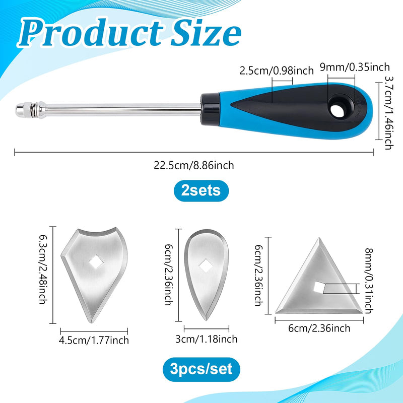 8" Paint Scraper Tool Stainless Steel Shave Hook Scraper Paint Removal Tool Paint Cleaner with Steel Interchangeable Blades for Removing Paint and Varnish from Flat Surfaces