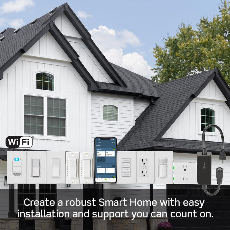 Leviton Decora Smart Fan Speed Controller, Wi-Fi 2nd Gen, Neutral Wire Required, Works with My Leviton, Alexa, Google Assistant, Apple Home/Siri & Wired or Wire-Free 3-Way, D24SF-1RW, White - NewNest Australia